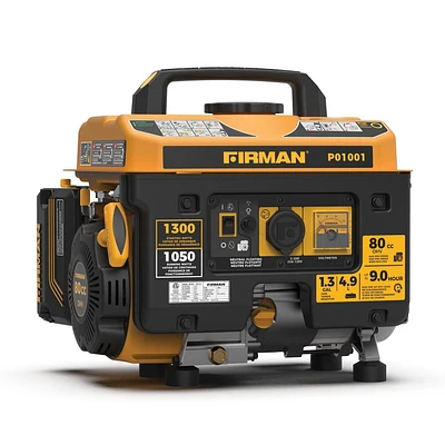 Firman Power Equipment P01001 Gas Powered 1300/1050 Watt Portable Generator