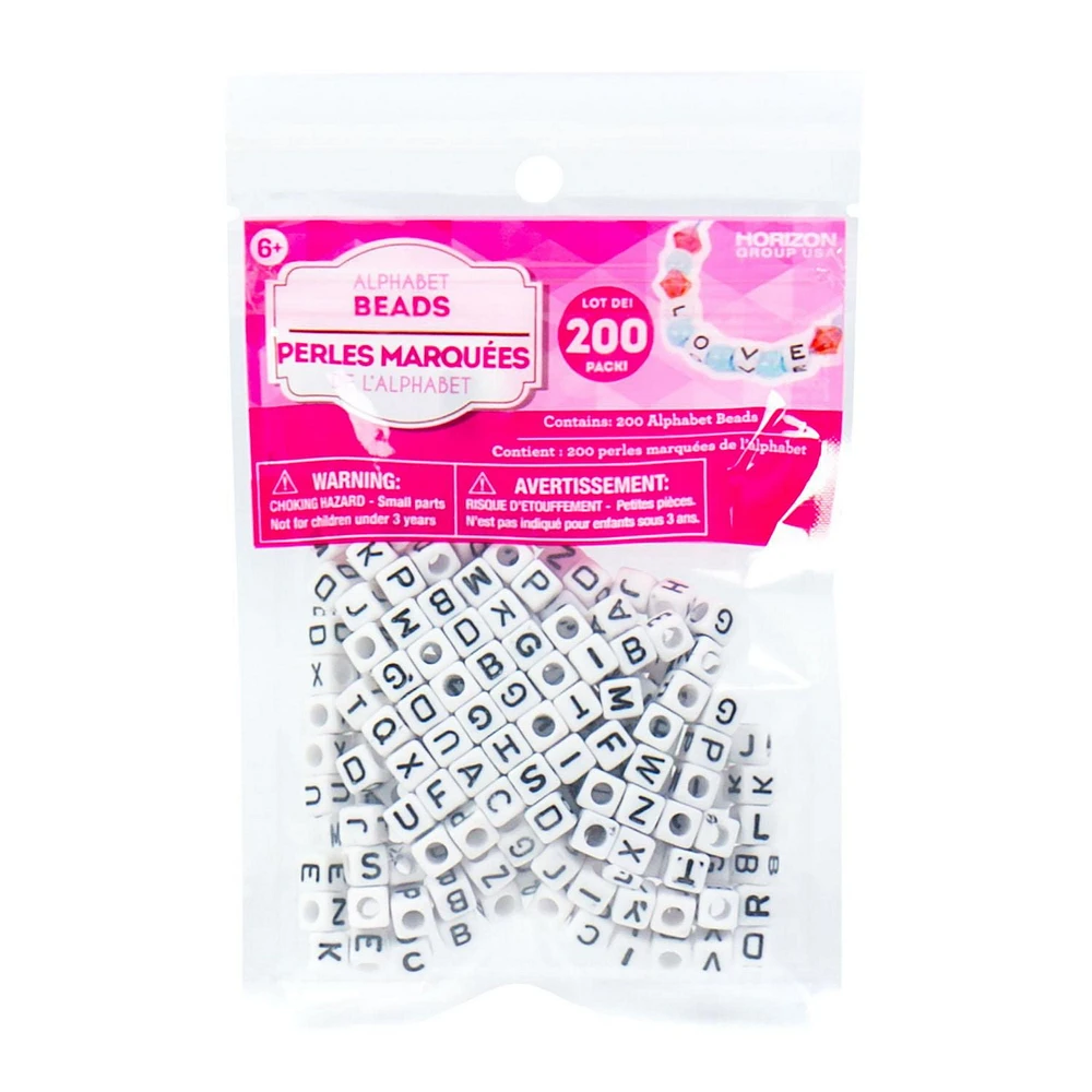 Alphabet Beads, 200 ct., Alphabet Beads,  6mm - 200 ct.