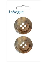 La Vogue 25 mm 4-Hole Button - Beige, La Vogue buttons and closures offer you the most fashionable and contemporary assortment of styles and colours.