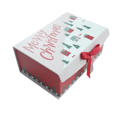 Holiday Time 6" x 9" x 3.75" Christmas  Village Décor Box Small, Measure 6" x 9" x 3.75"