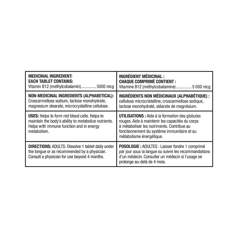 Spring Valley Vitamin B12  Methylcobalamin 5000mcg
