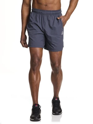 Short d'entraînement Reebok Pace Breaker pour homme, entrejambe de 7" Tailles S-2XL