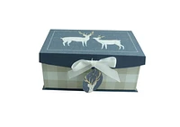 Holiday Time 6" x 9" x 3.75" Christmas  Deer Décor Box Small, Measure 6" x 9" x 3.75"