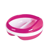 OXO Tot - Divided Feeding Dish - Perfect for Toddlers Learning to Feed Themselves - BPA-free - Baby Mealtime - Pink