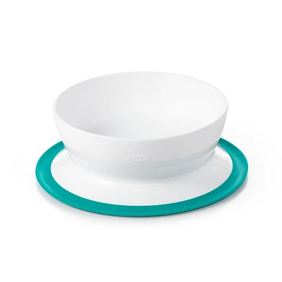 OXO Tot - Stick & Stay Suction Bowl - Secure Suction Base - Promotes Self-Feeding - Dishwasher Safe - Easy for Parents to Remove - Baby Feeding from 6 Months and Up - Teal - 61120600