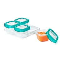 OXO Tot - 4oz Plastic Baby Blocks - Freezer Storage Containers - Teal - 61130000