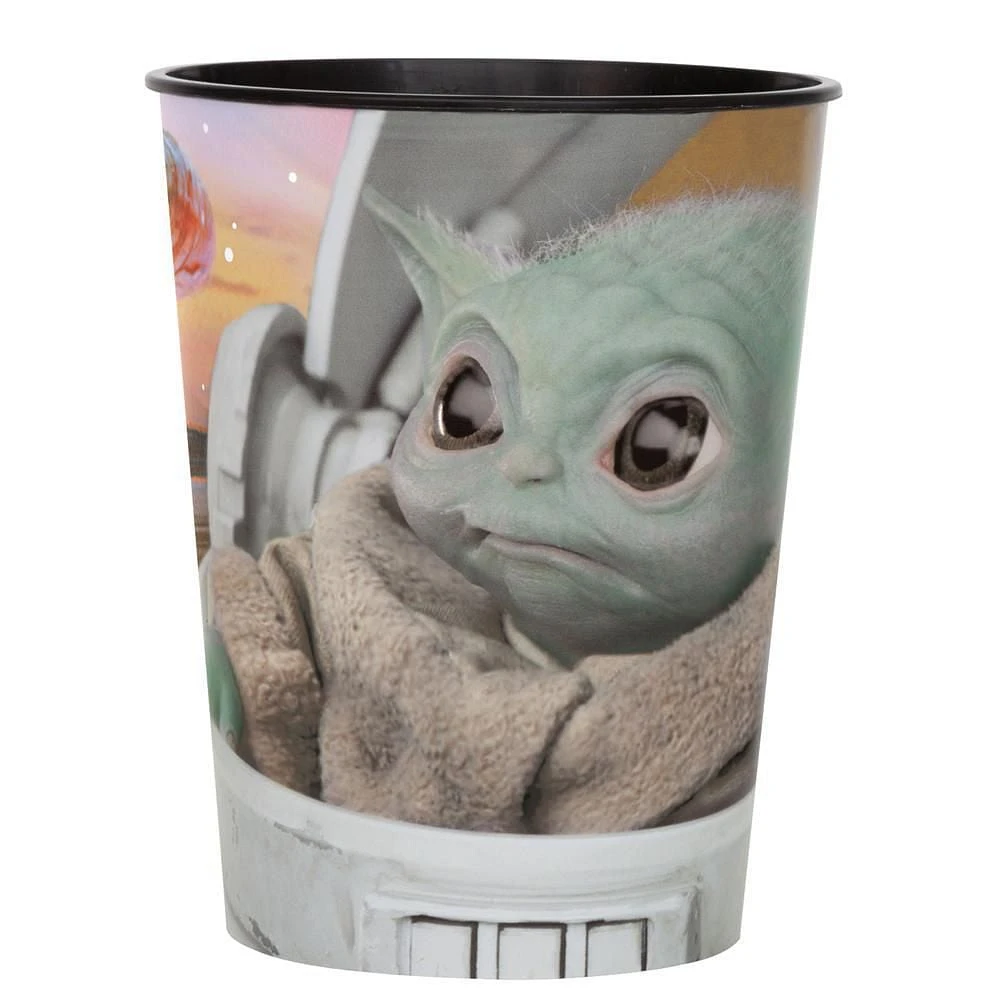 Star Wars Mandalorian The Child Baby Yoda16oz Plastic Cup, Plastic Cup holds 16oz