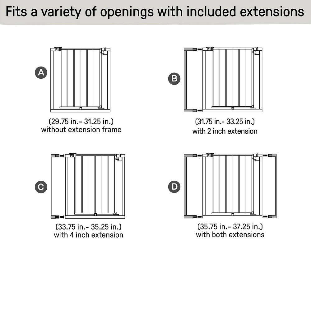 Barrière The Doorway 36S Series avec Quad Cam-Lock de Summer by Ingenuity