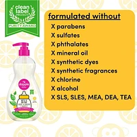 Dapple® Bottle & Dish Soap, Fresh Citrus, 500ml, Superior cleaning power!