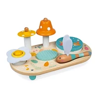 Janod - Pure - Musical Table - Colourful Development Toy - For Babies and Toddlers - From 12 Months - Multilingual - J05164.