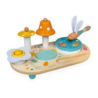 Janod - Pure - Musical Table - Colourful Development Toy - For Babies and Toddlers - From 12 Months - Multilingual - J05164.