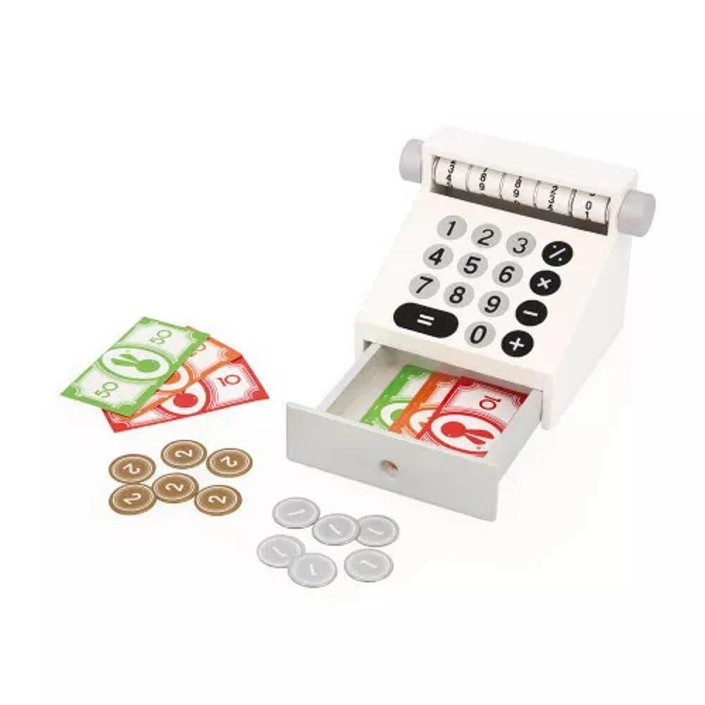 Janod - Farm Market Merchant - Wooden Selling Station - 58 Accessories - Development Toy - Early-Learning - Discovery For Children and Toddlers - From 3 Years + - Multilingual