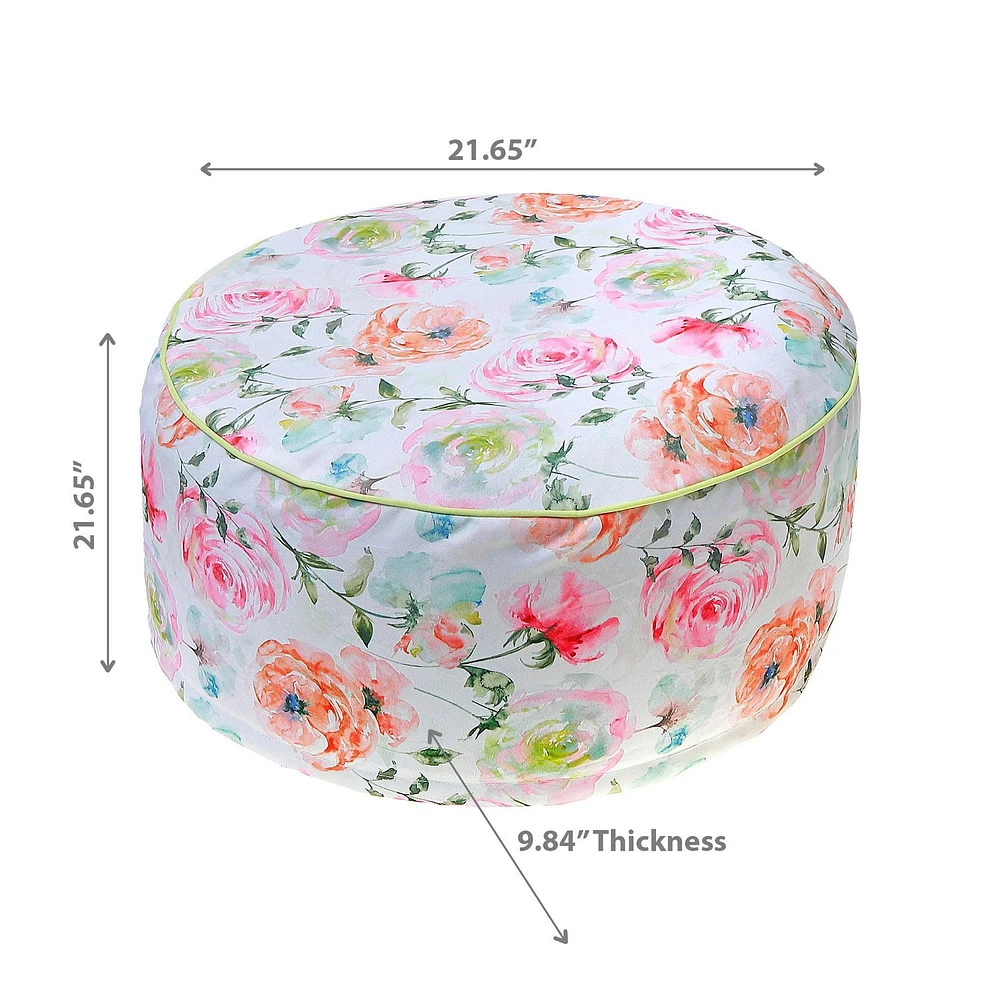 April Outdoor Inflatable Pouf Ranunculus 22 X 22