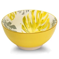 Botanical Yellow 4 Piece Bowl Set