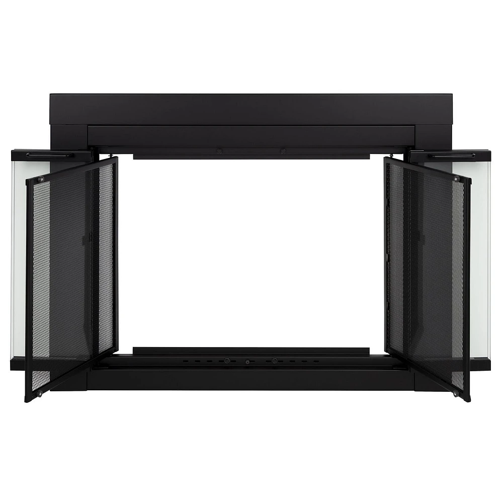 Pleasant Hearth AT-1000 Ascot Glass Firescreen Black -Small