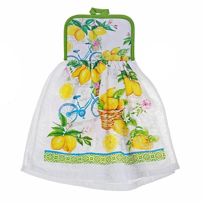 Tie Hand Towel Lemon Fruit - Set of 2