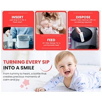 Sachets de biberons jetables pré-stérilisés Playtex Baby® Nurser, plus proches de l'allaitement, 4 oz, 50 unités