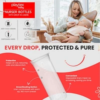 Sachets de biberons jetables pré-stérilisés Playtex Baby® Nurser, plus proches de l'allaitement, 4 oz, 50 unités