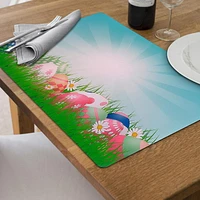 Plastic Placemat Eggs In Grass 11 X 18 - Set of 12