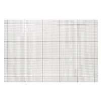 4PC Woven Pvc Placemat Square Block White 12 X 18 - Set of 3