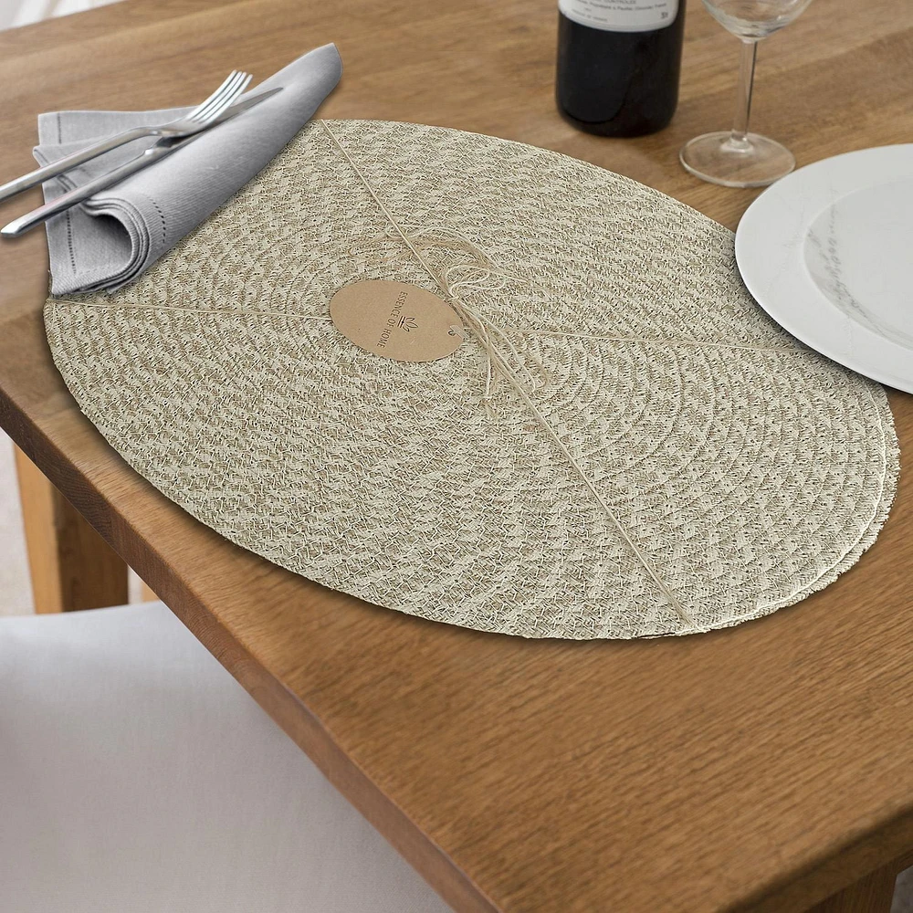 Wave Braided Round Placemat 15 X 15 - Set of 12