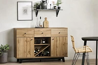 South Shore Bellami Buffet with Wine Storage Nordik Oak