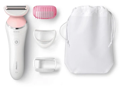 Philips SatinShave Advanced Women's Electric Shaver with 4 Attachments, Cordless Wet & Dry Use, BRL140/51, Wet and dry cordless shaver