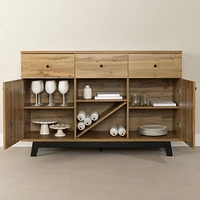 South Shore Bellami Buffet with Wine Storage Nordik Oak