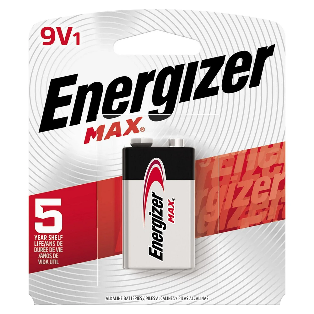 Energizer MAX 9V Batteries ( Pack), 9 Volt Alkaline Batteries