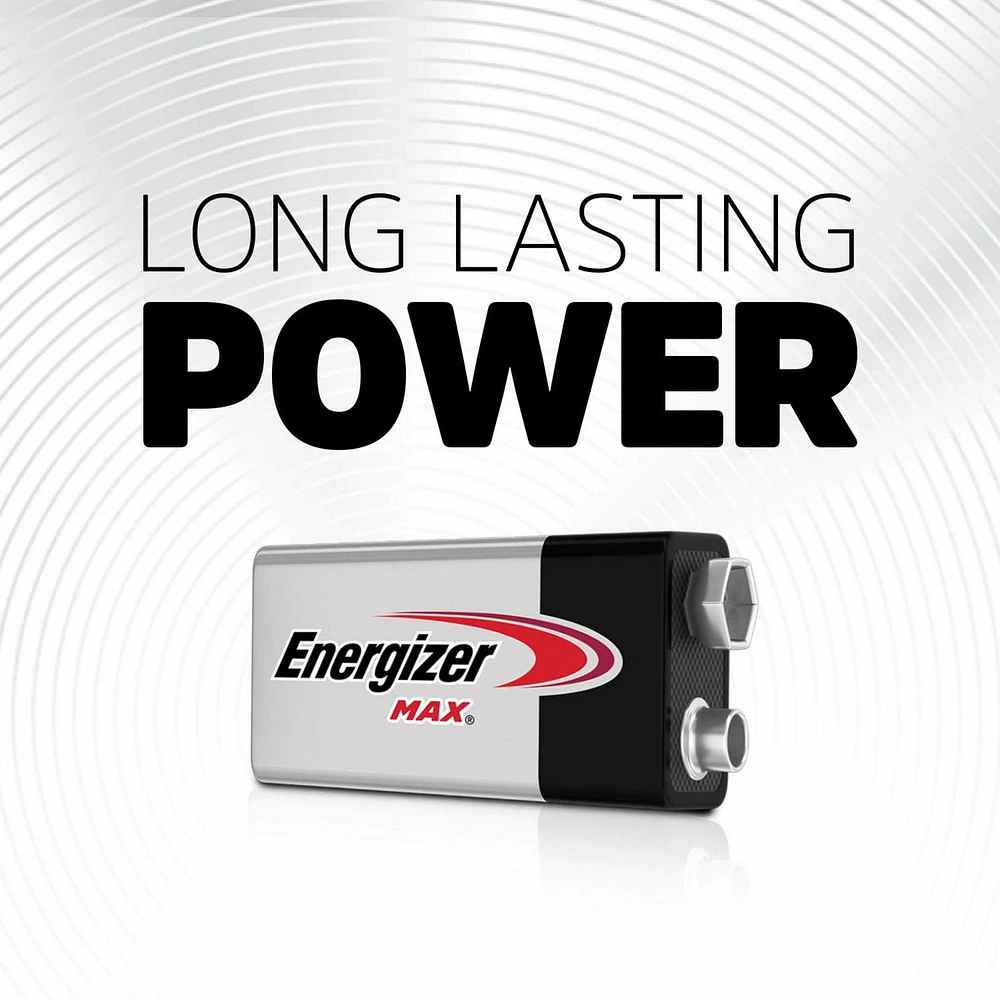 Energizer MAX 9V Batteries ( Pack), 9 Volt Alkaline Batteries