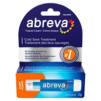 Abreva Cream Pump Cold Sore Treatment, Heals your cold sore in 4.1 days, Contains docosanol to protect healthy cells against the virus, 2g, 2 g