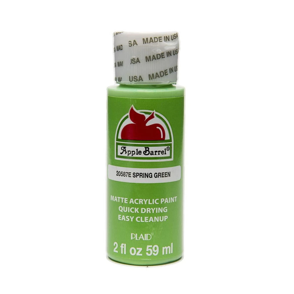 Apple Barrel Colors, 2 oz., Spring Green, 2 oz Matte Acrylic Paint