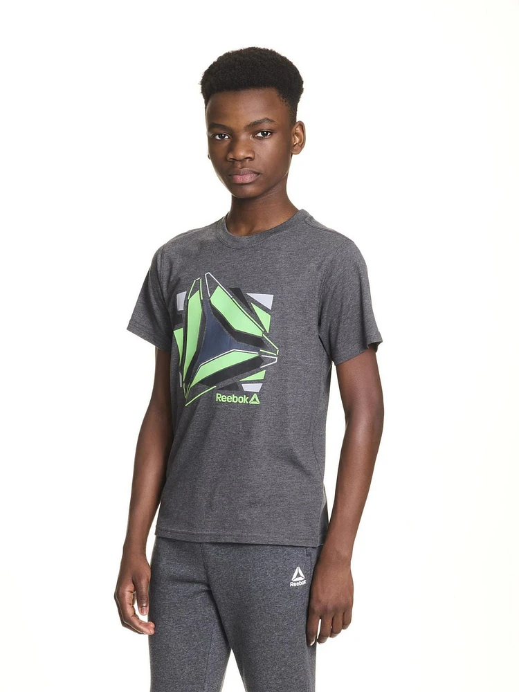 Reebok Boys Fragments Short Sleeve Graphic Tee