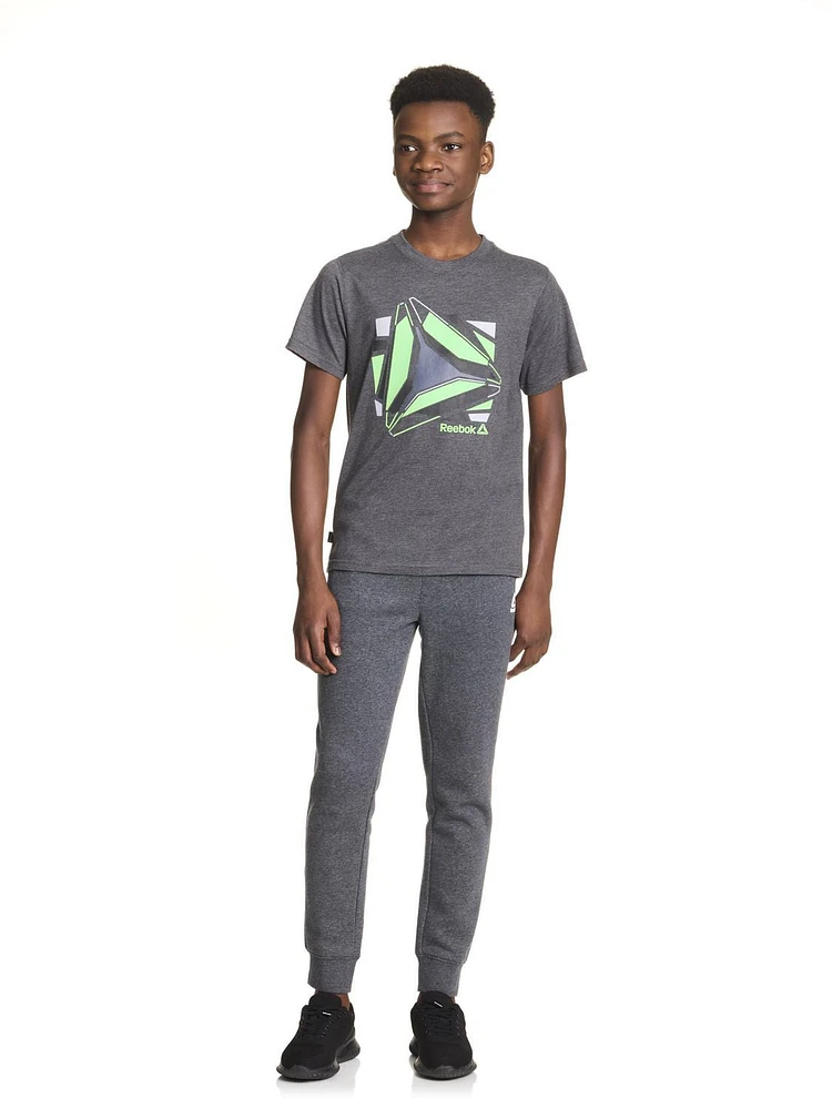 Reebok Boys Fragments Short Sleeve Graphic Tee