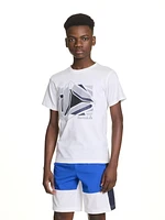 T-shirt graphique à manches courtes Fragments pour garçon de Reebok Tailles 4-18