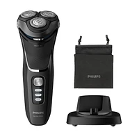 Philips Electric Shaver Series 3000, Wet or Dry With 5D Pivot Heads and Charging Stand, S3332/54