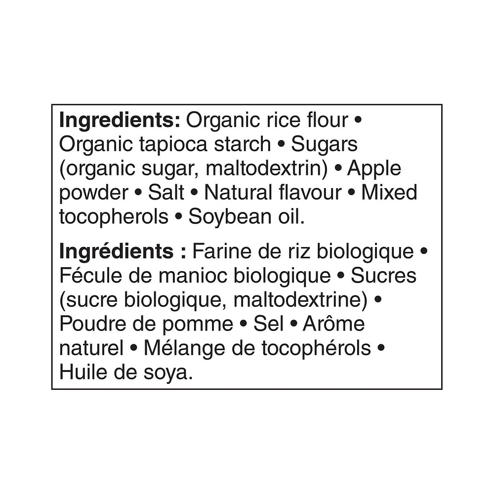Biscottes de riz biologiques saveur pomme Le choix des parents