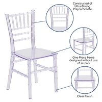 Kids White Resin Chiavari Chair