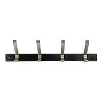 Era Modern 4 Hook Rail Black, 15.75x2.75x2.75 in.