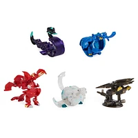 Bakugan Legends Collection Pack, 4-Pack featuring Maxodon Bakugan, Montrapod Geogan, Trox Nova, Dragonoid X Auxillataur Ultra, and 6 BakuCores, Kids Toys for Ages 6 and Up