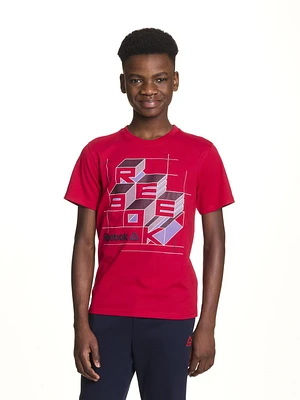 T-shirt graphique à manches courtes Constructive pour garçons de Reebok Tailles 4-18