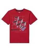 T-shirt graphique à manches courtes Constructive pour garçons de Reebok Tailles 4-18