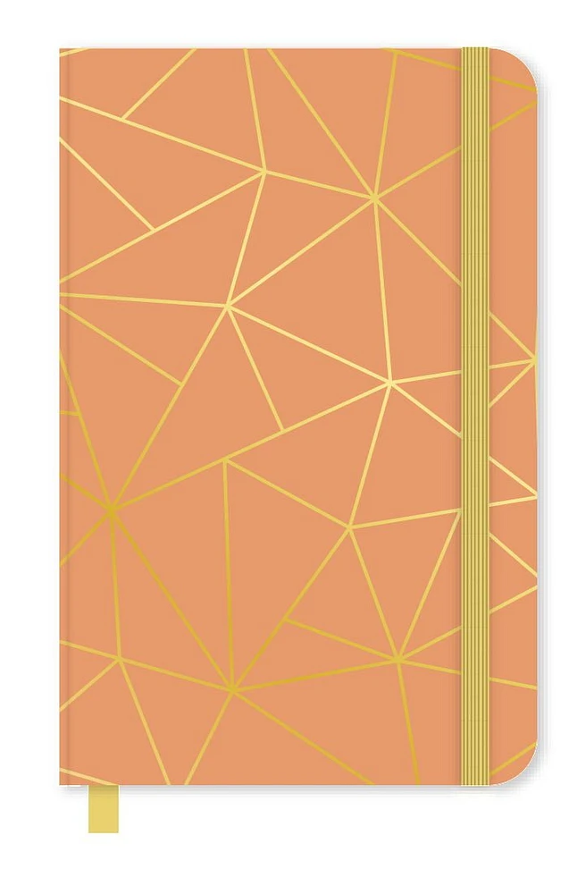 Markings by C.R. Gibson Peach with Gold Triangles Pocket Journal