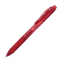 Pentel EnerGel X Retractable Liquid Gel Rollerball Pen, 0.5mm Fine Needle Point, Red Ink, Box of 12