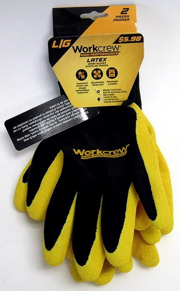 WorkCrew HP 2P Latex L, Large Latex Glove