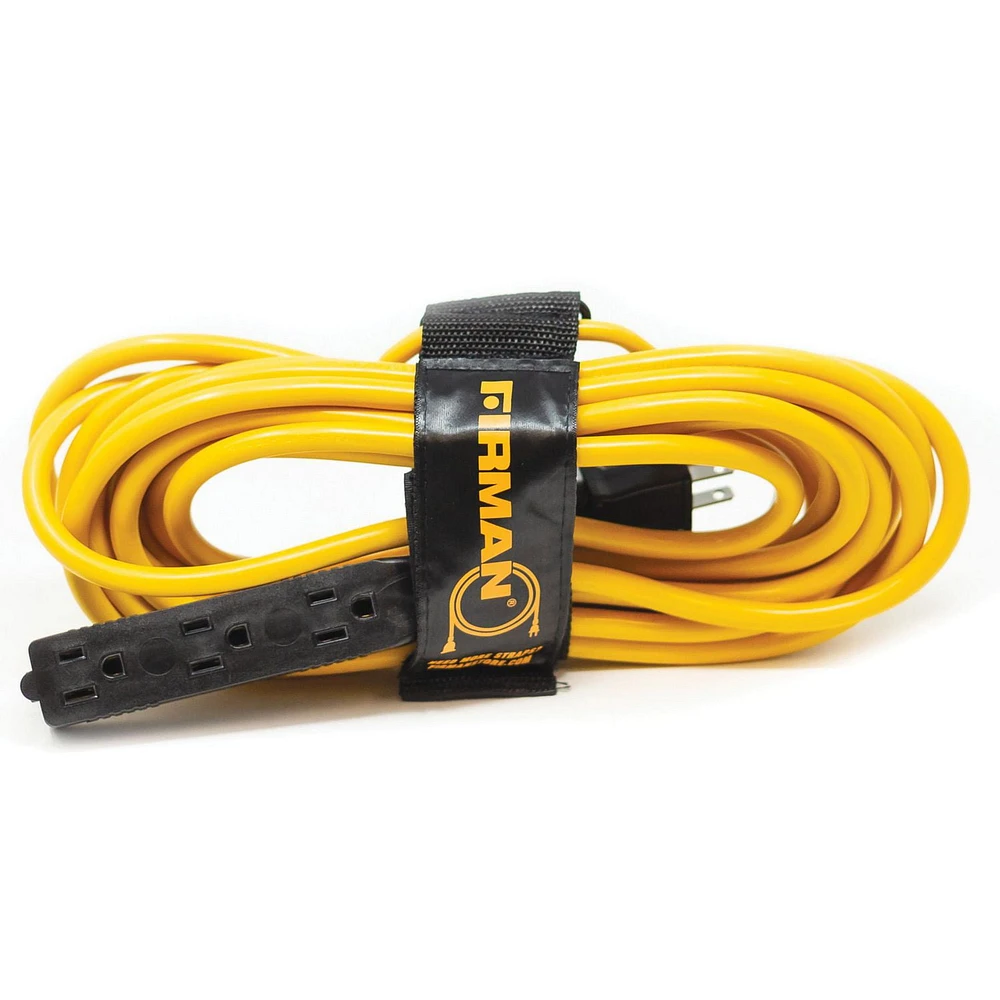 FIRMAN Medium Duty 5-15P to (3) 5-15R Generator Utility Power Cord With Storage Strap