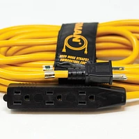 FIRMAN Medium Duty 5-15P to (3) 5-15R Generator Utility Power Cord With Storage Strap