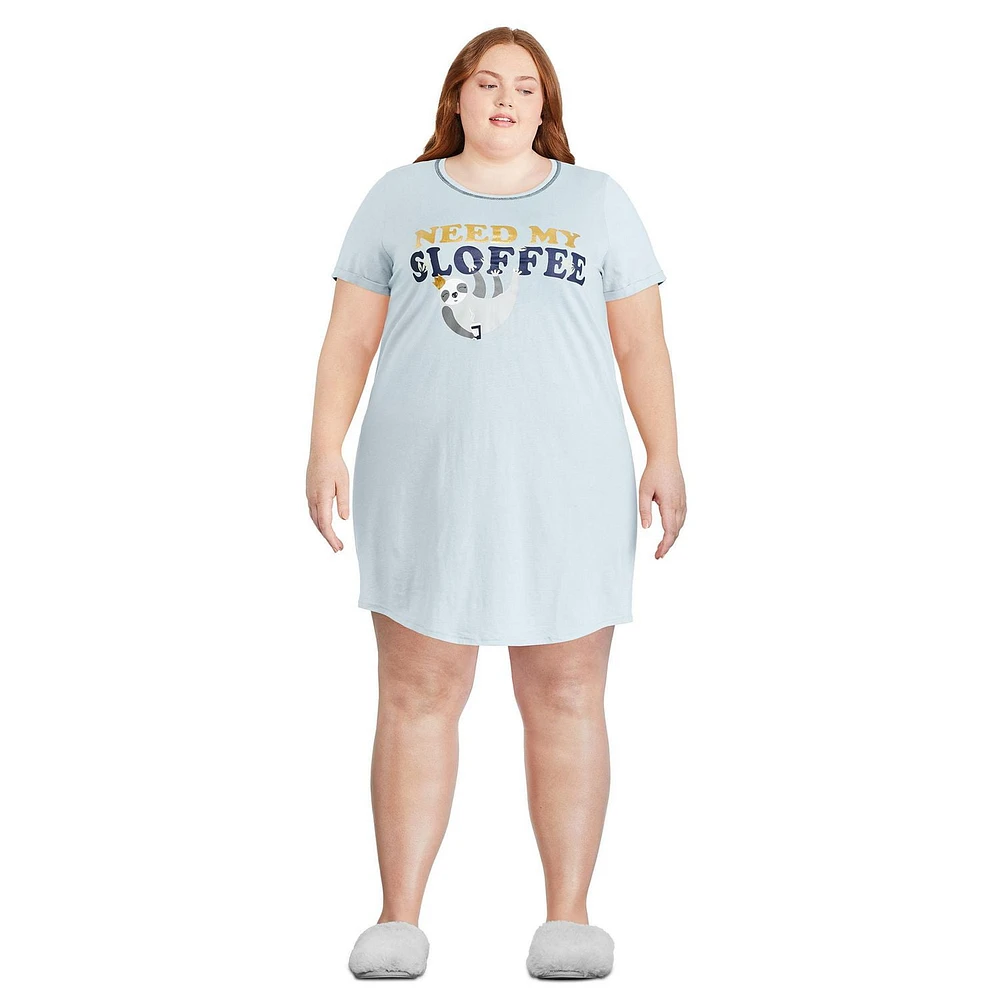 George Plus Women's Rolled Sleeve Nightshirt
