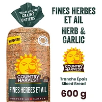 Country Harvest® Herb & Garlic Sliced Bread, 600 g