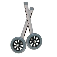 Drive Medical Grey Extended Height 5-inch Walker Wheels and Legs Combo Pack, 1 Pair